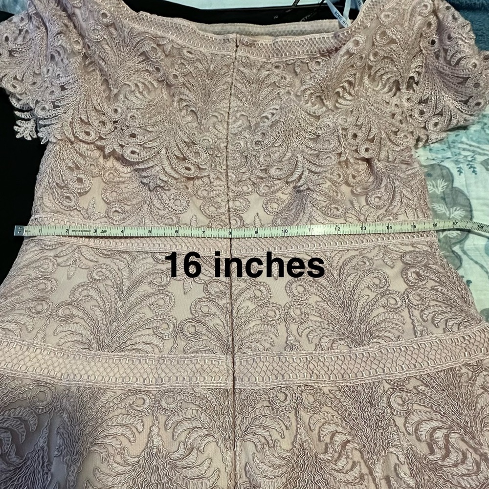 Tadashi Shoji Dusty Pink Lace Maxi Dress - Picture 3 of 6